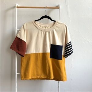 ROOLEE Stripe and Color Block Stailee Top